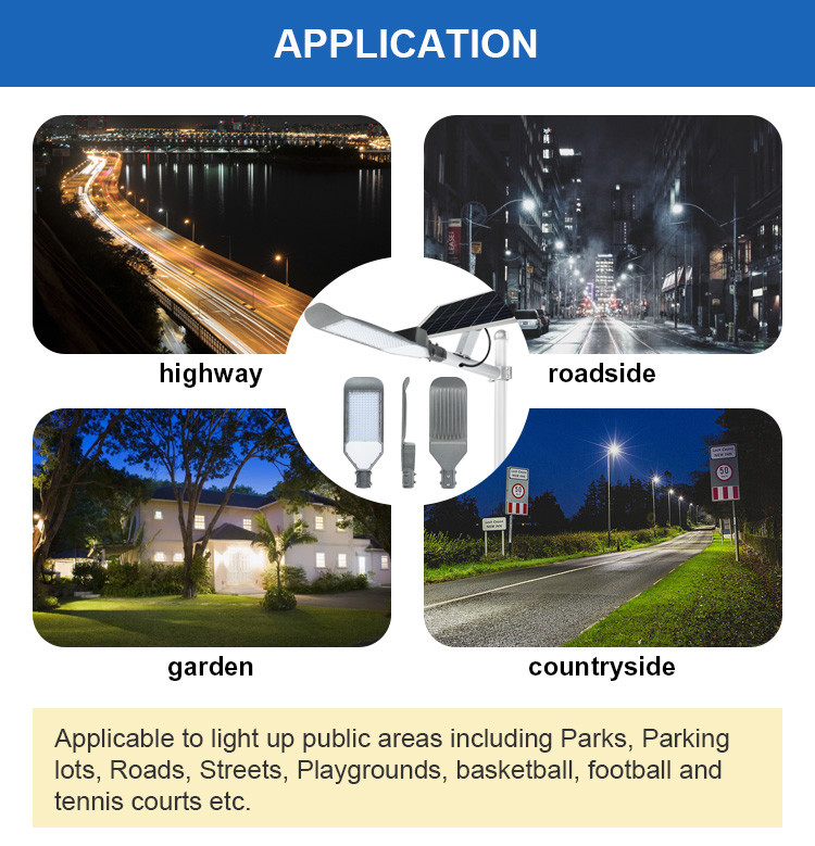 Highway Public Road Solar Street Light 30w 90w 200w Aluminum Alloy IP65 6000k