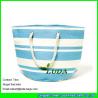 Buy cheap LUDA 2015 best sale striped paper straw beach bags from wholesalers