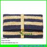 Buy cheap LUDA Metallic Braid Clutch striped raffia handbag women straw clutch bag from wholesalers