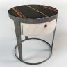 Buy cheap 550mm Pine Lamp Bedside Table Round Mid Century Marble Top from wholesalers