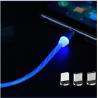 Buy cheap Strong Magnetic Flowing LED Charging Cable For Lightning Type C Micro USB from wholesalers