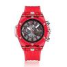 Buy cheap Bezel Luminous Dial Silicone Band Watch ROHS 22mm Mens Rubber Band from wholesalers