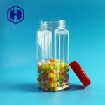171mm Height PET Square Jar Bulk Nuts Cashews Scented Tea Dried Vegetable 560ml