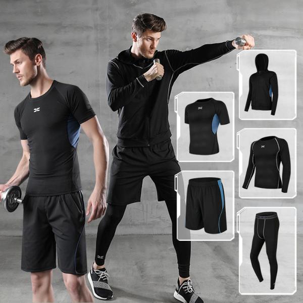 Buy cheap Casual Men′s Fitness Sports Wear Shorts Quick Dry Tights Short Sleeve Training Sportswear from wholesalers