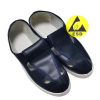 Buy cheap Anti Static Protection PVC ESD Safety Shoes Four Holes Navy Blue product
