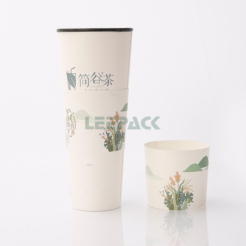 32oz super big single wall hot paper cup disposable milk tea paper cups can be made into blind boxes