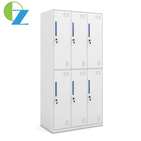 Buy cheap 12mm Slim Metal Locker Thin Edge 6 Door Steel Office Lockers Furniture from wholesalers