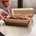Kraft greaseproof paper bread baking pans color printing custom paper baking pan