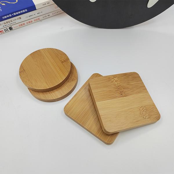 Buy cheap 6 Pieces Set Round Bamboo Coasters Mildew Proof Coffee Cup Coasters Mats from wholesalers