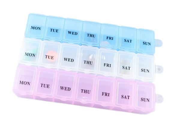 Buy cheap Convenient PP Plastic Weekly Pill Box With Large Compartments from wholesalers
