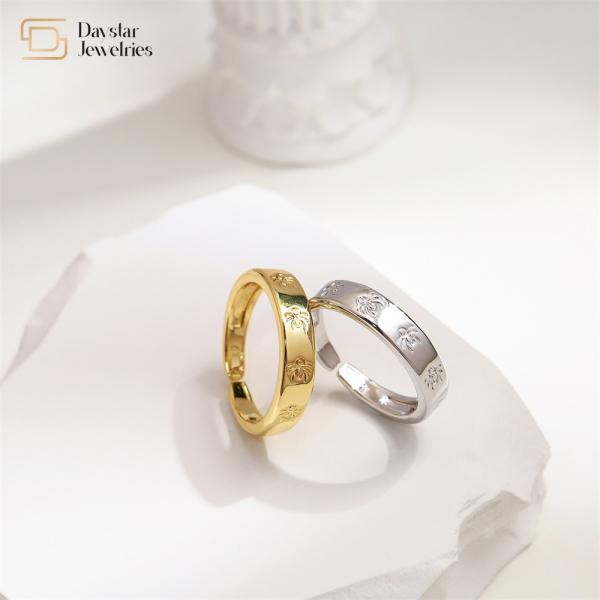Buy cheap Custom Jewelry 18k Gold Plated Rings Women Men Adjustable Ant Insect Engraved from wholesalers