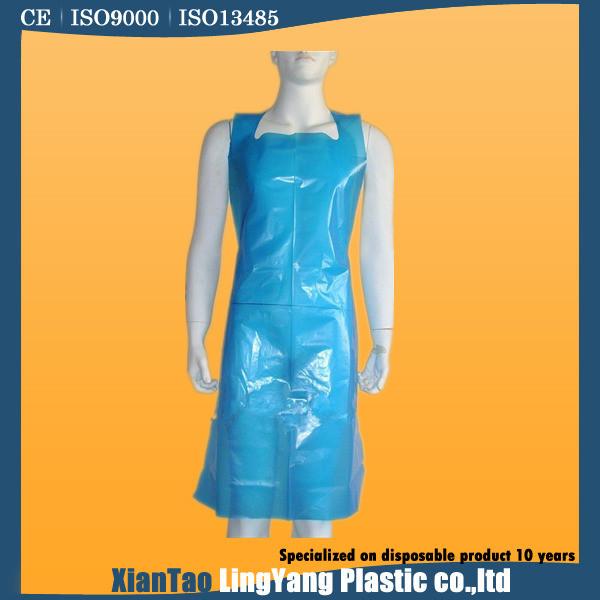 Buy cheap Food Industrial Disposable Pe Apron , Blue LDPE Disposable Plastic Smocks from wholesalers