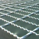 Safety Q235 Silver Color 2mm Galvanized Steel Grating For Stair Tread