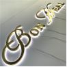 Buy cheap 30mm Mirror Gold Hotel Backlit Channel Letter Signs from wholesalers