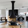 Buy cheap Indoor Decorative Ceiling Mounted Wood Burning Suspended and Rotating Fireplace from wholesalers