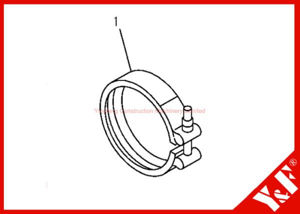Buy cheap Komatsu Excavator Parts PC200-7 6732-81-8220 CLAMP 6D102 Engine from wholesalers