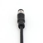 Straight PVC M12 3 Pin Male Connectors 2M Pre Assembled Unshielded Cable Black