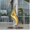 Buy cheap Mirror Polished Stainless Steel Sculpture / Modern Metal Sculpture With Center Gold Leaf from wholesalers