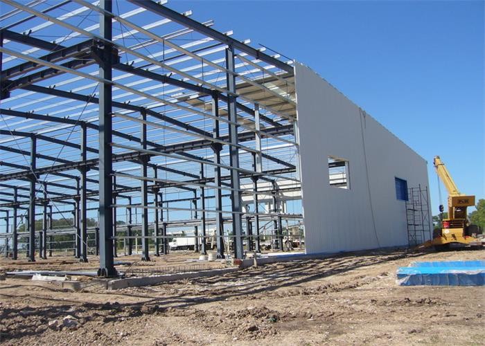 Large Span Portal Frame Prefabricated Steel Structure Workshop Building Project
