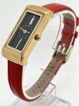 Engraved Red Leather Ladies Watch Quartz Watch For Classic And Modern Style