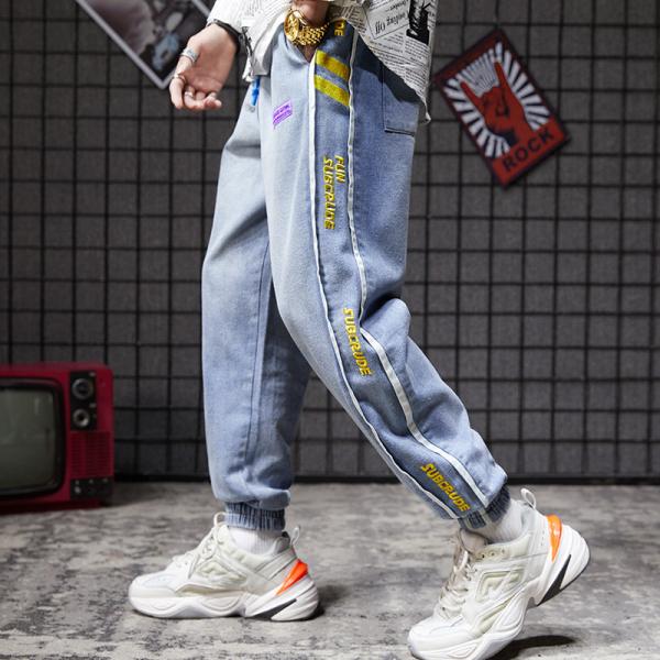 Buy cheap Clothing manufacturers for small orders 100% Cotton Enzyme Wash Men Pants Male Sports Hip Hop Baggy Pants from wholesalers