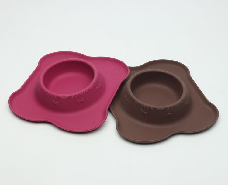 Flower Shape Professional Safe Dog Bowls Diameter 20cm 138g Weight
