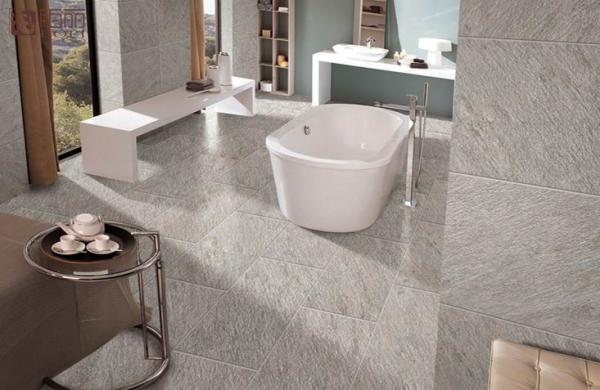 Buy cheap Light Grey Porcelain Bathroom Tile / Indoor Outdoor Porcelain Tiles 60 X 60 Cm from wholesalers