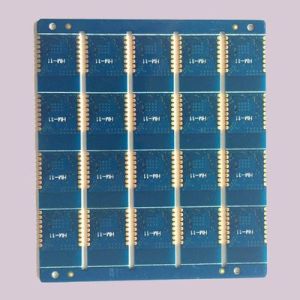 Buy cheap Double Sided Blue Oil Half Hole Plate PCB FR4 Material Multilayer Design product