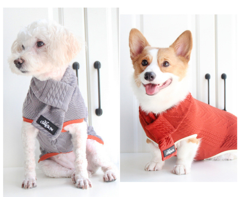 Pet Winter Polyester Neck Scarf Sweaters For Cats And Dogs