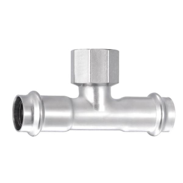 Buy cheap Female Tee Pipe Connector Coupling SS304 316 Press Fit Plumbing Fittings from wholesalers