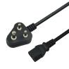 Buy cheap Pvc Jacketed Electrical Power Cord Laptop India Plug Black 6feet from wholesalers