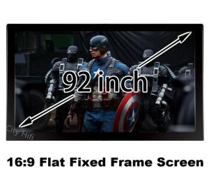 Buy cheap Durable Multimedia Cinema Screen 92 Inch Diagonal 16 To 9 Format Flat Fixed Frame Screens from wholesalers