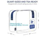 Waterproof customized folding pvc bag clear cosmetic bag with zipper, custom