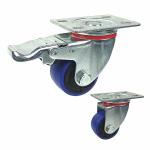 ISO9001 2 Inch Steel Caster Wheels , 154lbs Loading Swivel Rubber Wheels