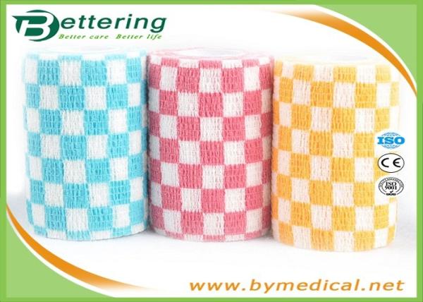 Buy cheap Checks Pattern Non Woven Self Adhering Bandage Cohesive Bandage Coflex tape from wholesalers