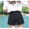 Buy cheap Black Wash Mid Rise Jeans Girls Denim Shorts Rips On Hem Summer Fashion Style from wholesalers