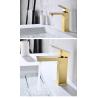 Buy cheap Basin Bathroom Sanitary Ware Faucet Tap Square Deck Mounted Water Gold Faucet from wholesalers