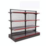 4 Layer Supermarket Display Rack Adjustable Shelf Height Removable
