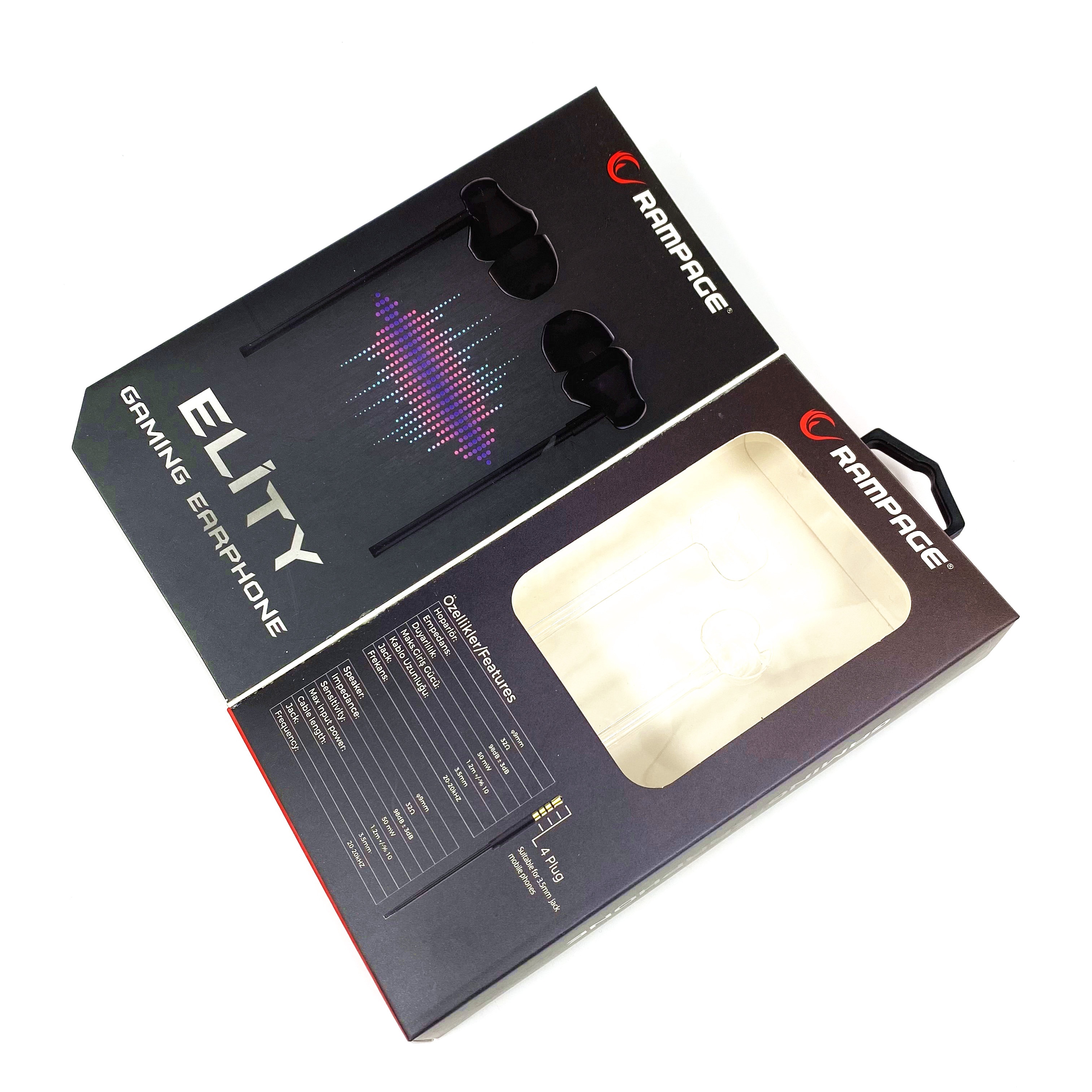 Art Paper Wireless Headset Airpods Packaging Box With Glossy Lamination Packaging