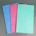 KILINE Spunlace Nonwoven Kitchen Wipes Disposable Multi Color Wavy Line