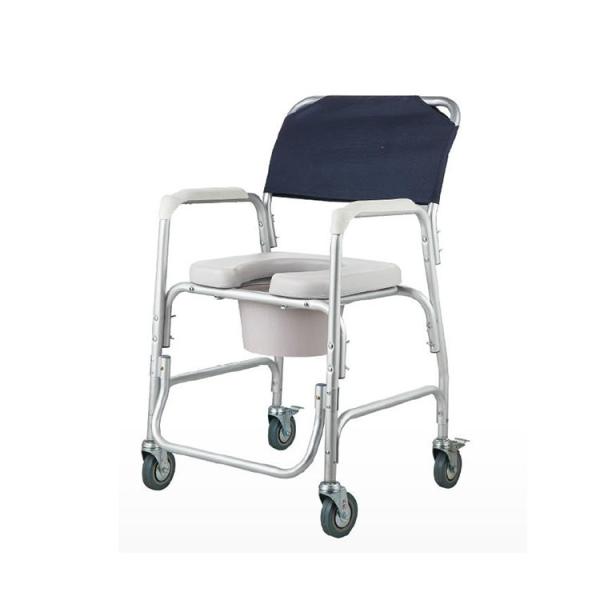 Buy cheap Medical Commode Chair Aluminum Commode Wheel Chair Foldable Elderly With Bedpan from wholesalers