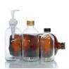 Buy cheap 15ml 30ml Airless Boston Glass Lotion Bottles With Black Polycone Cap from wholesalers