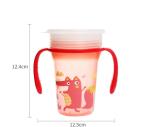 300ml PP 360 Degree Angle Baby Sippy Cup BSCI ISO9001 Certificate