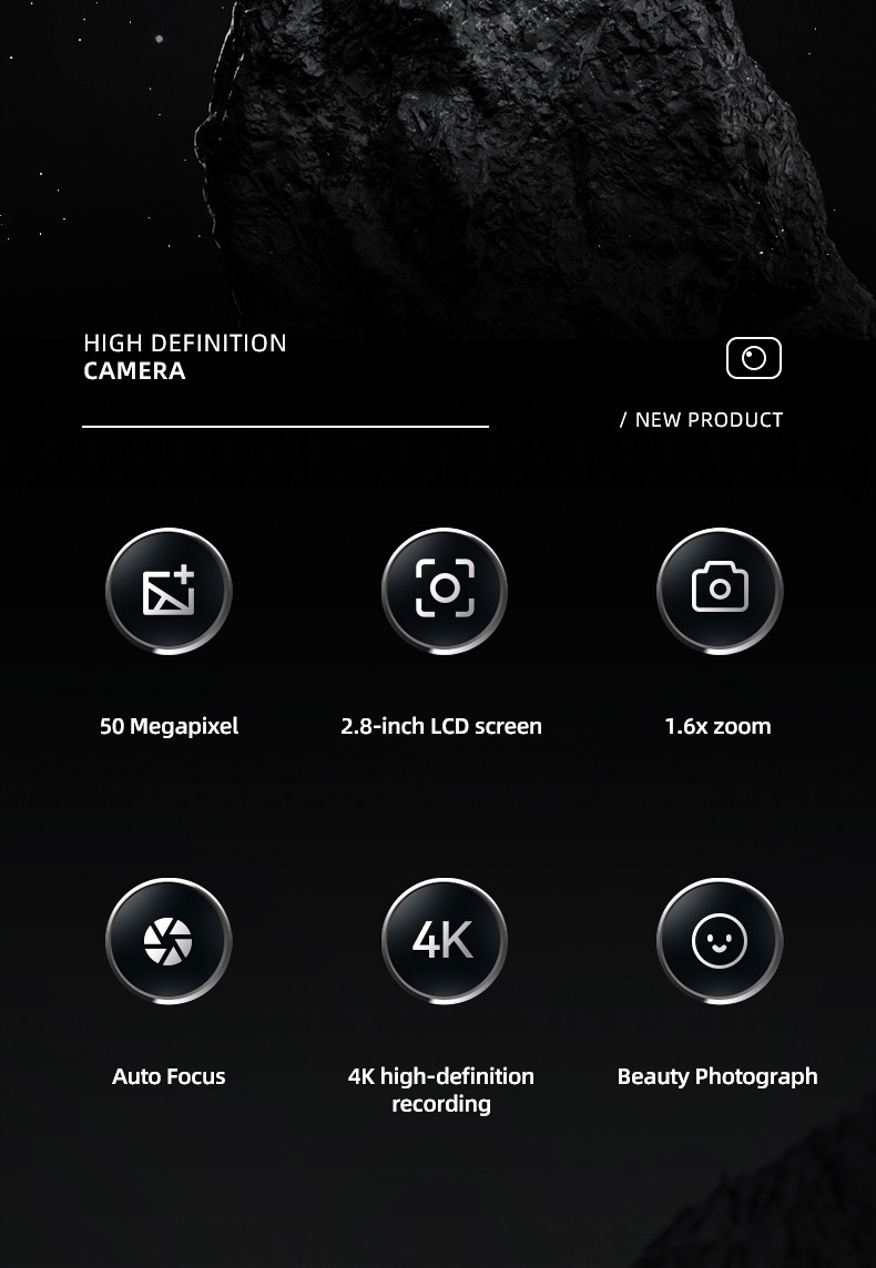 4K Photography Waterproof Digital Video Camera 32GB SD Card