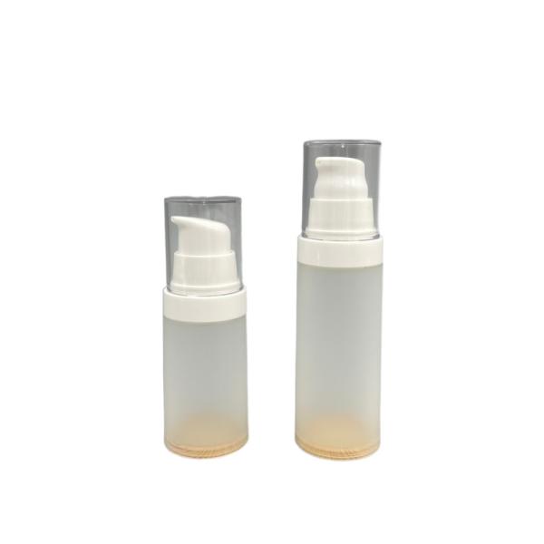 Buy cheap Transparent PP Airless Bottle Pump 30ml 50ml Wooden Pattern Silk Screen from wholesalers
