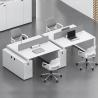 Buy cheap Office Furniture White Simple Computer Desk for 6 People in Business Premises from wholesalers
