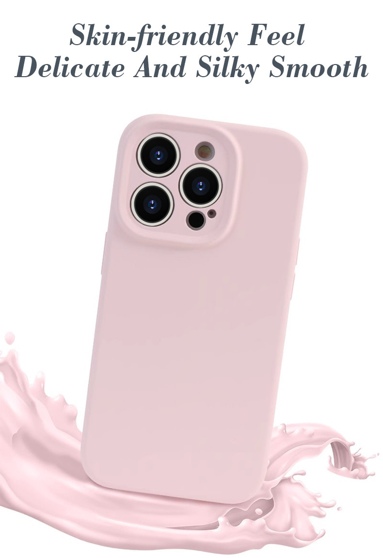 Scratch Resistant Real Liquid Silicone Mobile Case Shockproof For IPhone 16 Pro Max