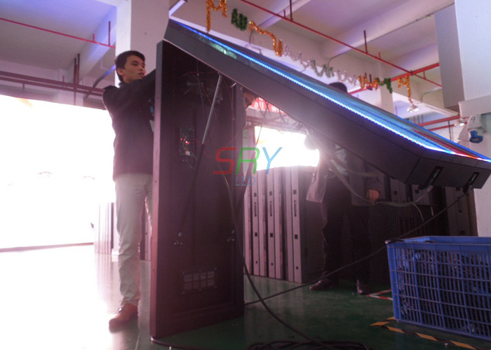 10mm Outdoor DIP346 LED Display Cabinet Front Open For Wall Attached
