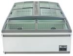 630L Four Sliding Glass Door Island Freezer , Commercial Deep Freezer For