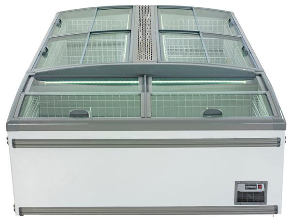 Buy cheap 1040L Top Four Sliding Glass Door Island Display Freezer / Horizontal Commercial Refrigerator from wholesalers